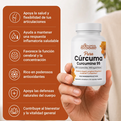 Capsulas De Cúrcuma Pura 1.000MG